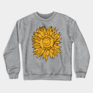 Yellow Summer Vibing Sunflower Crewneck Sweatshirt